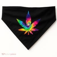 Cannabis Smoke Weed Tie Dye Hippie 420 Marijuana Stoner Tank Top USA-Made Doggie Bandana thumb 0