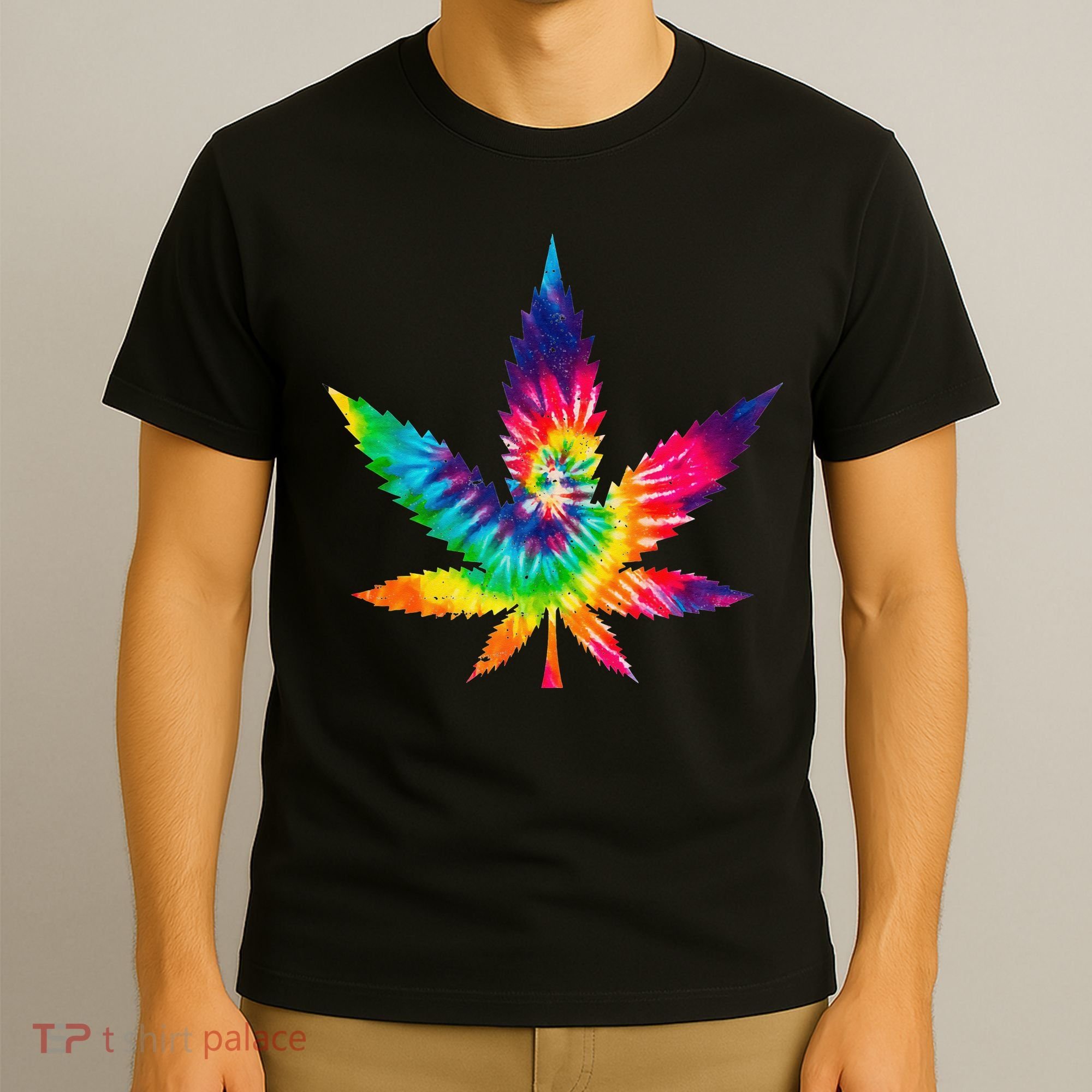 Cannabis Smoke Weed Tie Dye Hippie 420 Marijuana Stoner Tank Top T-Shirt