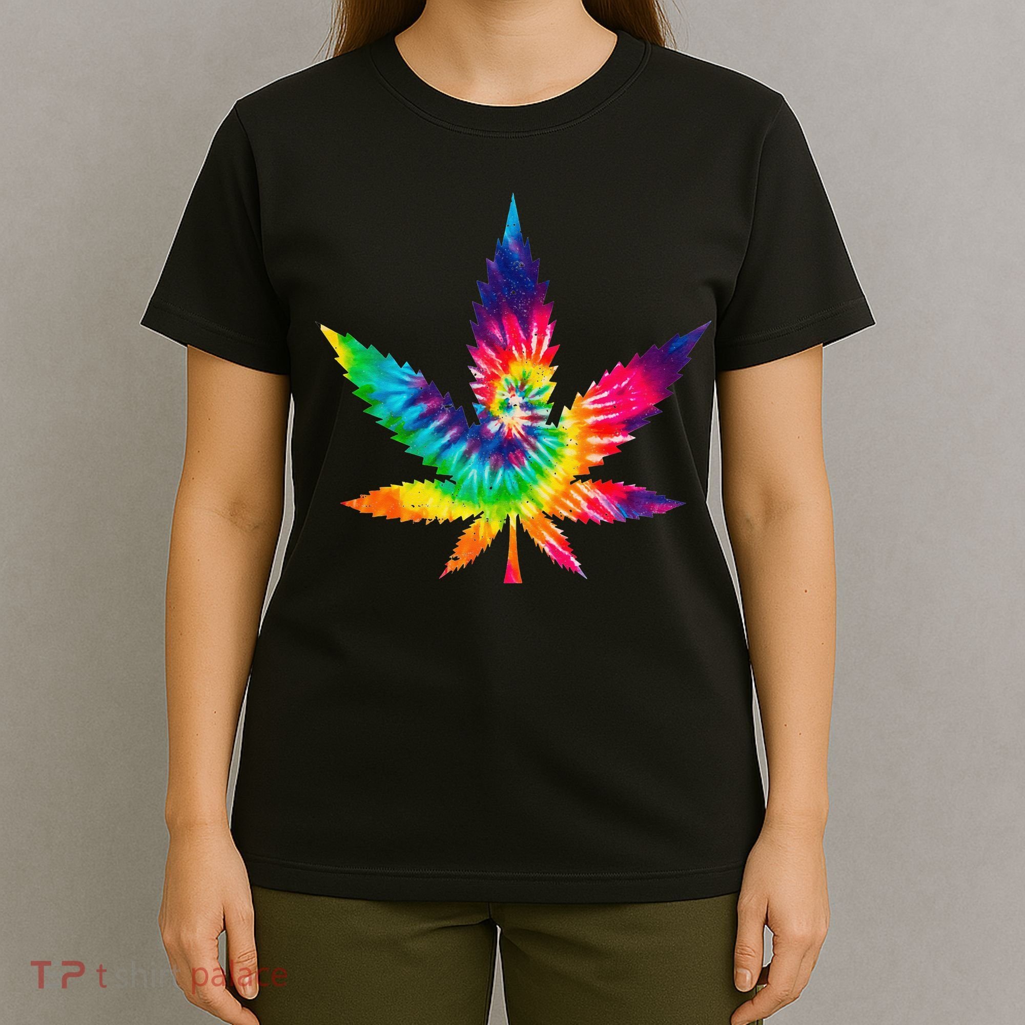 Cannabis Smoke Weed Tie Dye Hippie 420 Marijuana Stoner Tank Top T-Shirt