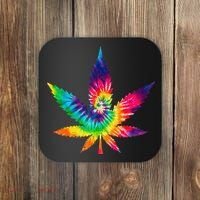 Cannabis Smoke Weed Tie Dye Hippie 420 Marijuana Stoner Tank Top Coaster thumb 0