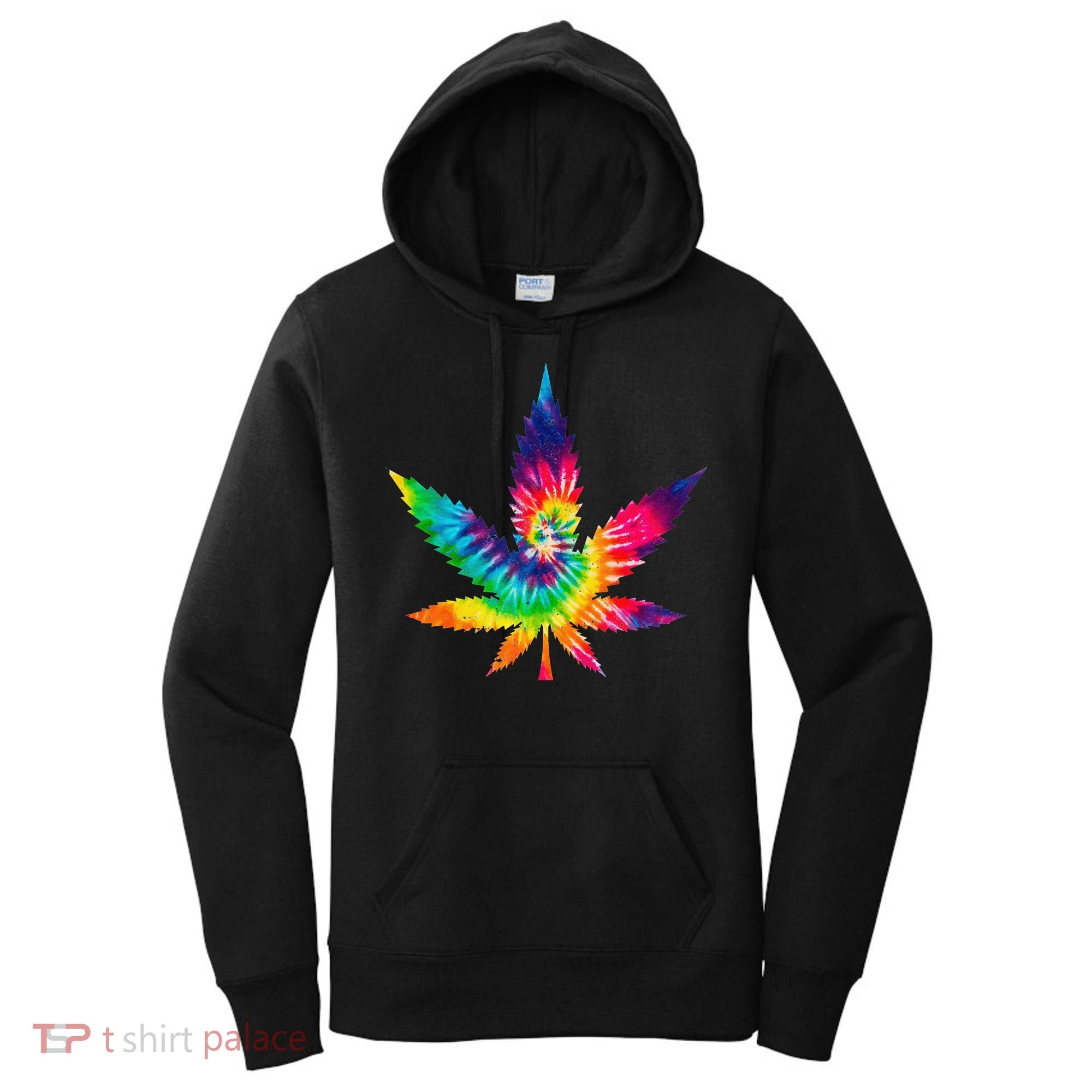 Cannabis Smoke Weed Tie Dye Hippie 420 Marijuana Stoner Tank Top Women's Hoodie