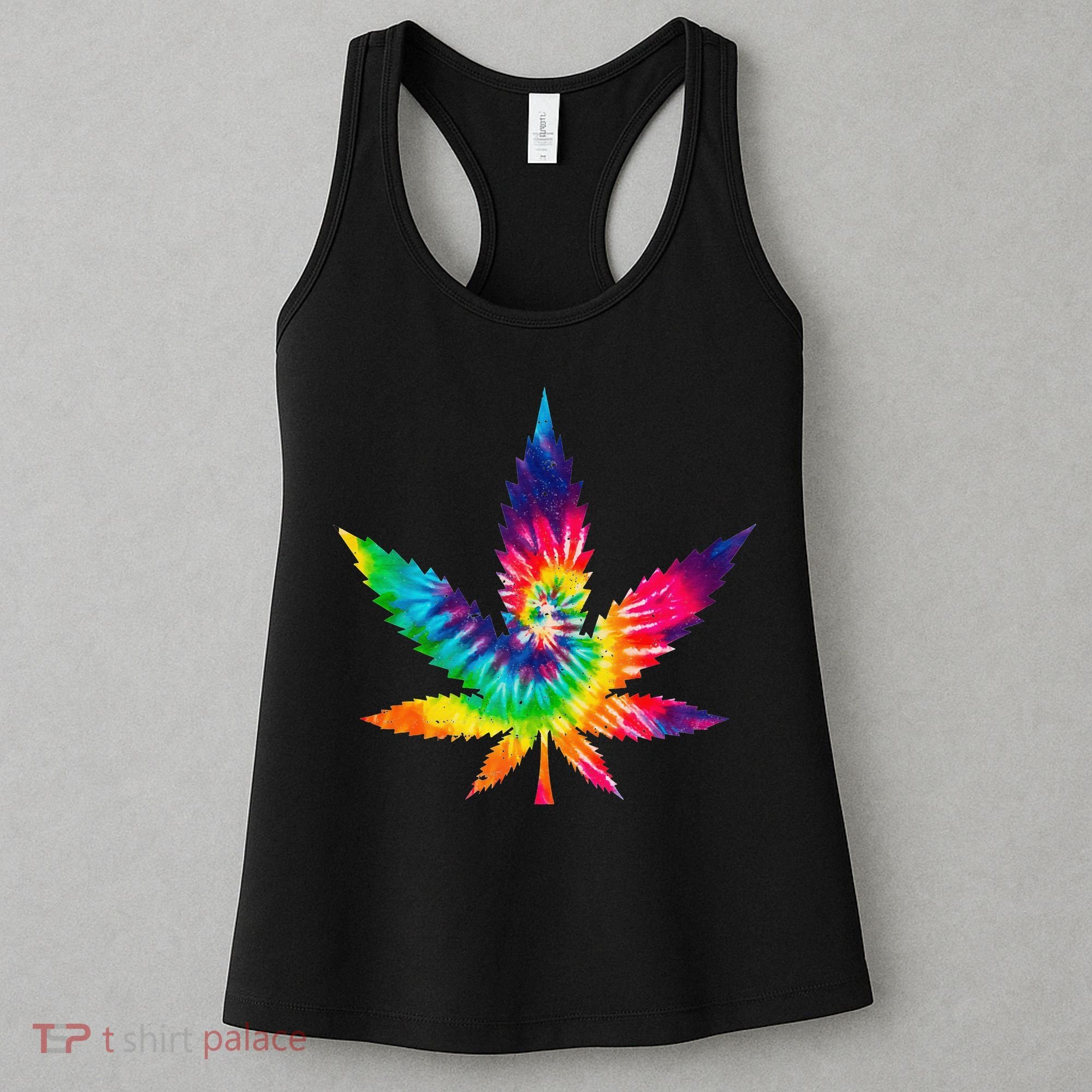 Cannabis Smoke Weed Tie Dye Hippie 420 Marijuana Stoner Tank Top Women's Tank Top