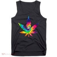 Cannabis Smoke Weed Tie Dye Hippie 420 Marijuana Stoner Tank Top Tank Top thumb 0