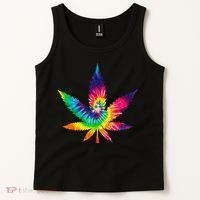 Cannabis Smoke Weed Tie Dye Hippie 420 Marijuana Stoner Tank Top Tank Top thumb 2