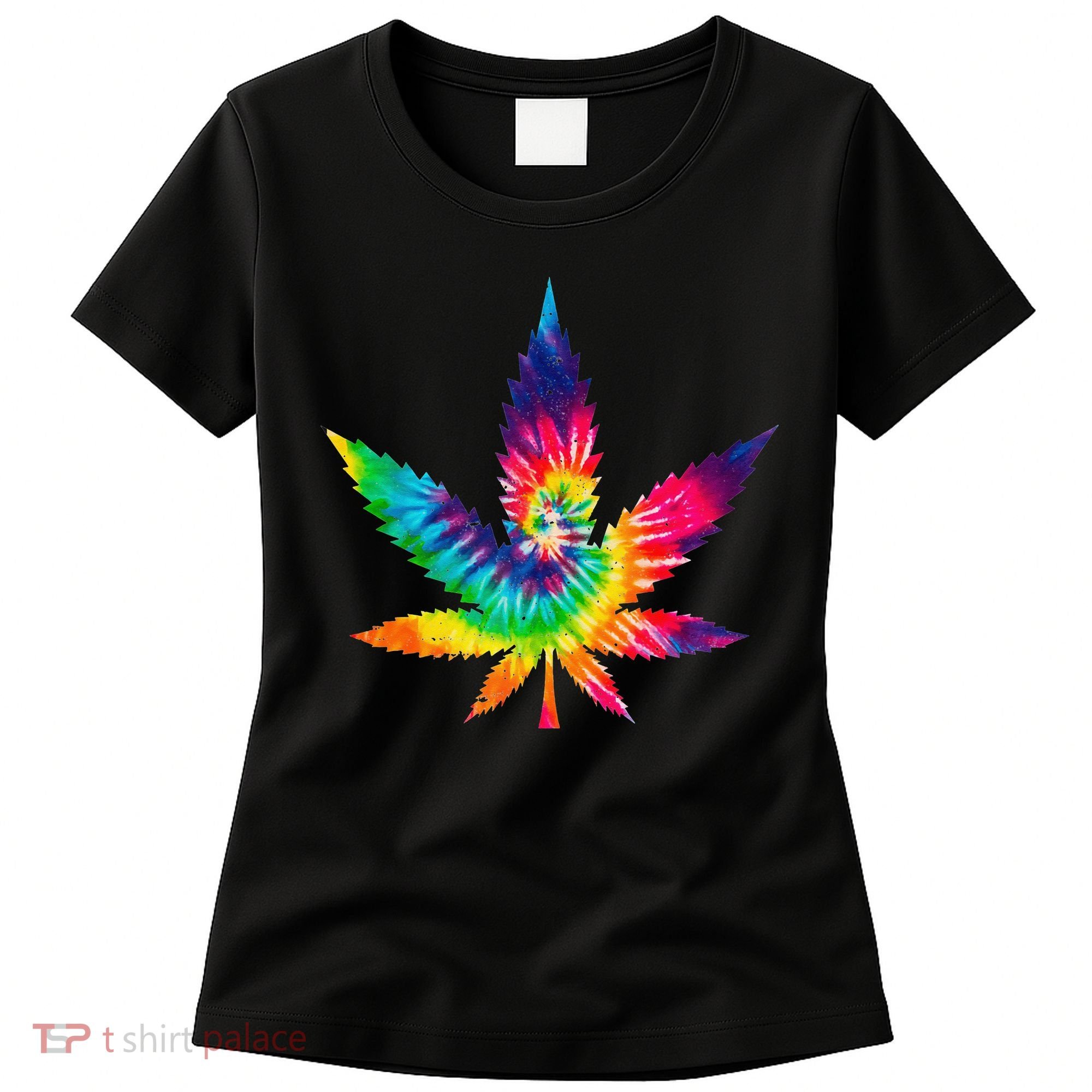 Cannabis Smoke Weed Tie Dye Hippie 420 Marijuana Stoner Tank Top Women's T-Shirt