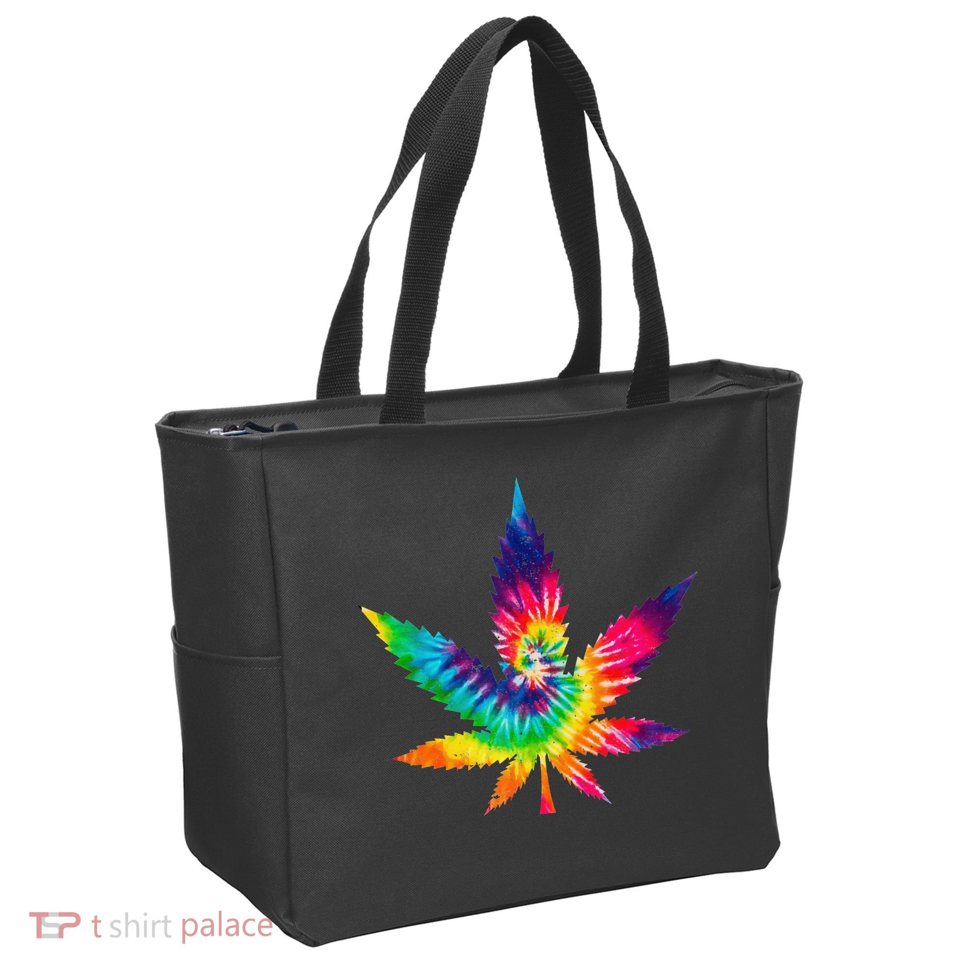 Cannabis Smoke Weed Tie Dye Hippie 420 Marijuana Stoner Tank Top Tote Bag
