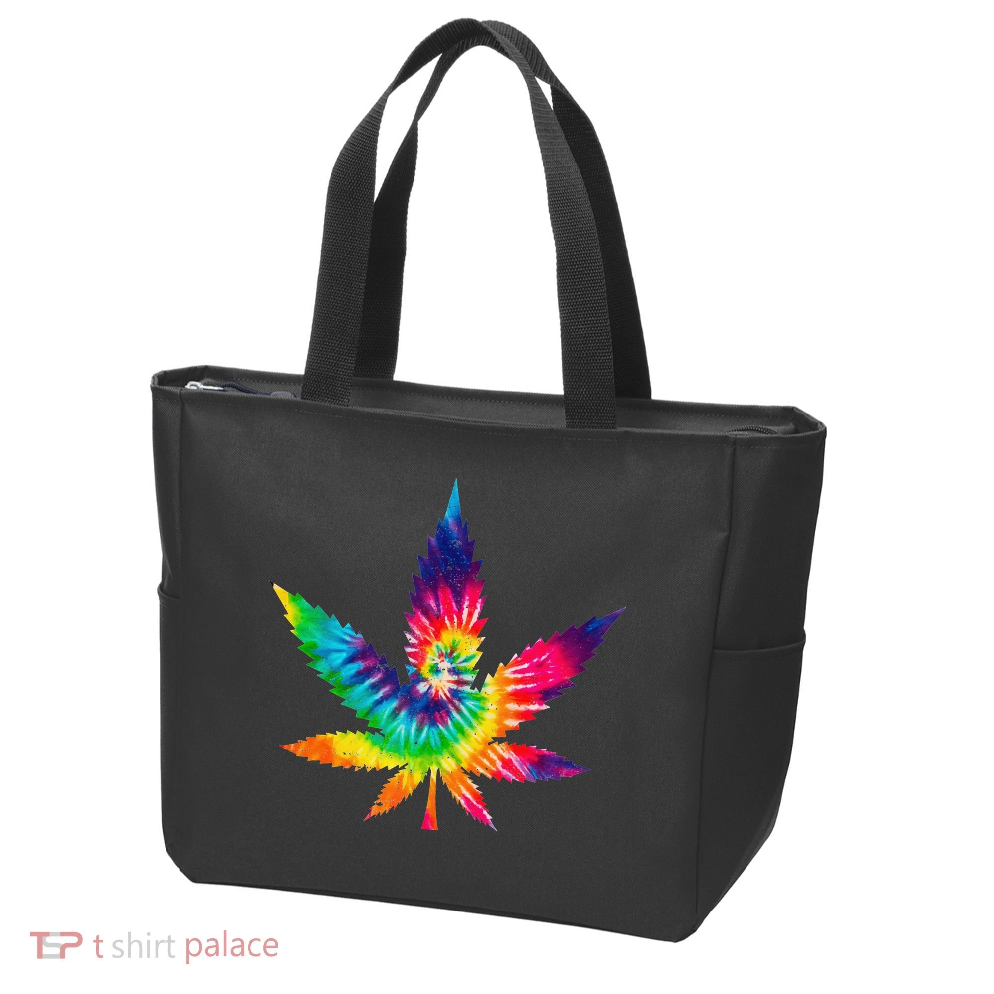 Cannabis Smoke Weed Tie Dye Hippie 420 Marijuana Stoner Tank Top Tote Bag