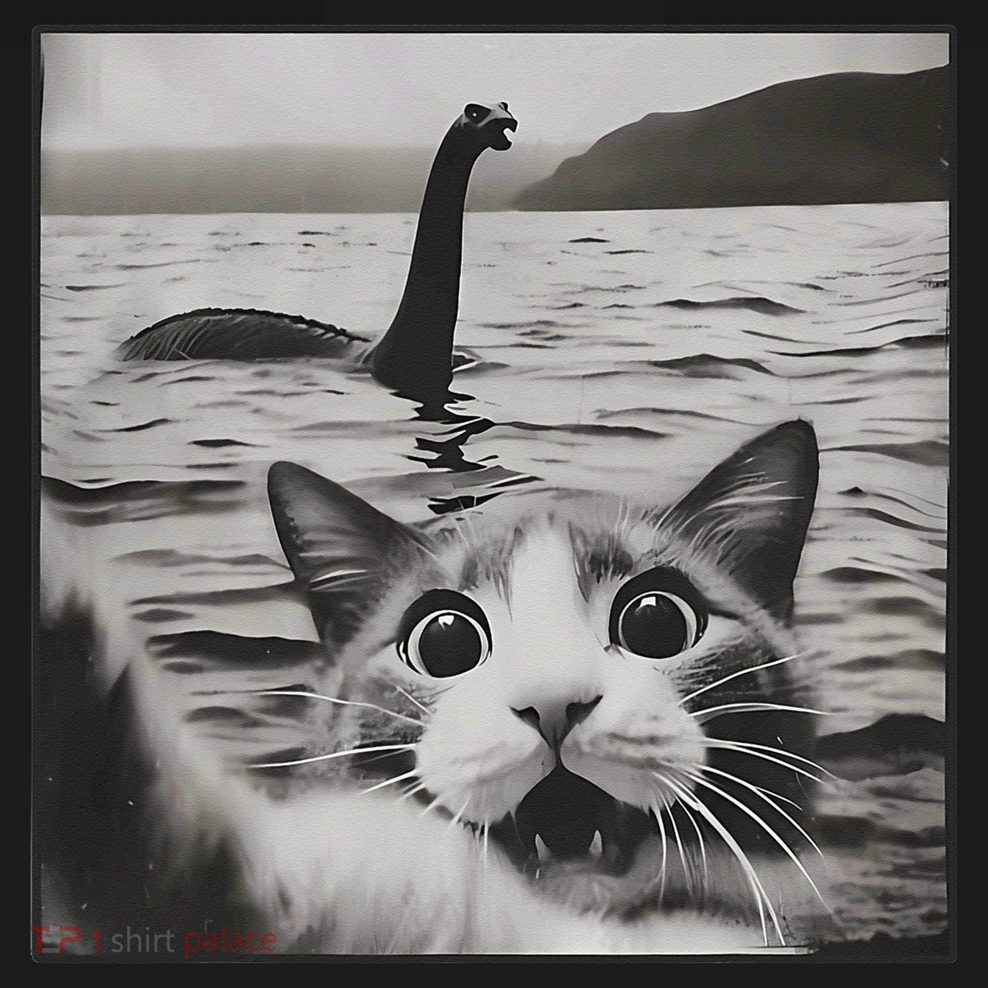 Cat Selfie With Loch Ness Monster Funny Cats Women Bucket Hat