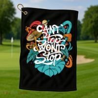 Can't Stop Won't Stop Golf Towel thumb 1