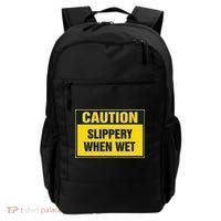 Caution Slippery When Wet Backpack thumb 0