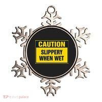 Caution Slippery When Wet Ornament thumb 0