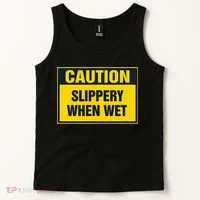 Caution Slippery When Wet Tank Top thumb 2
