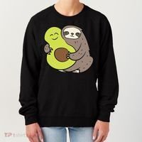 Cute Sloth With Avocado Vegan Cute Sloth Avocado Gift Women's Sweatshirt thumb 0