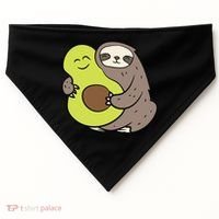 Cute Sloth With Avocado Vegan Cute Sloth Avocado Gift USA-Made Doggie Bandana thumb 0