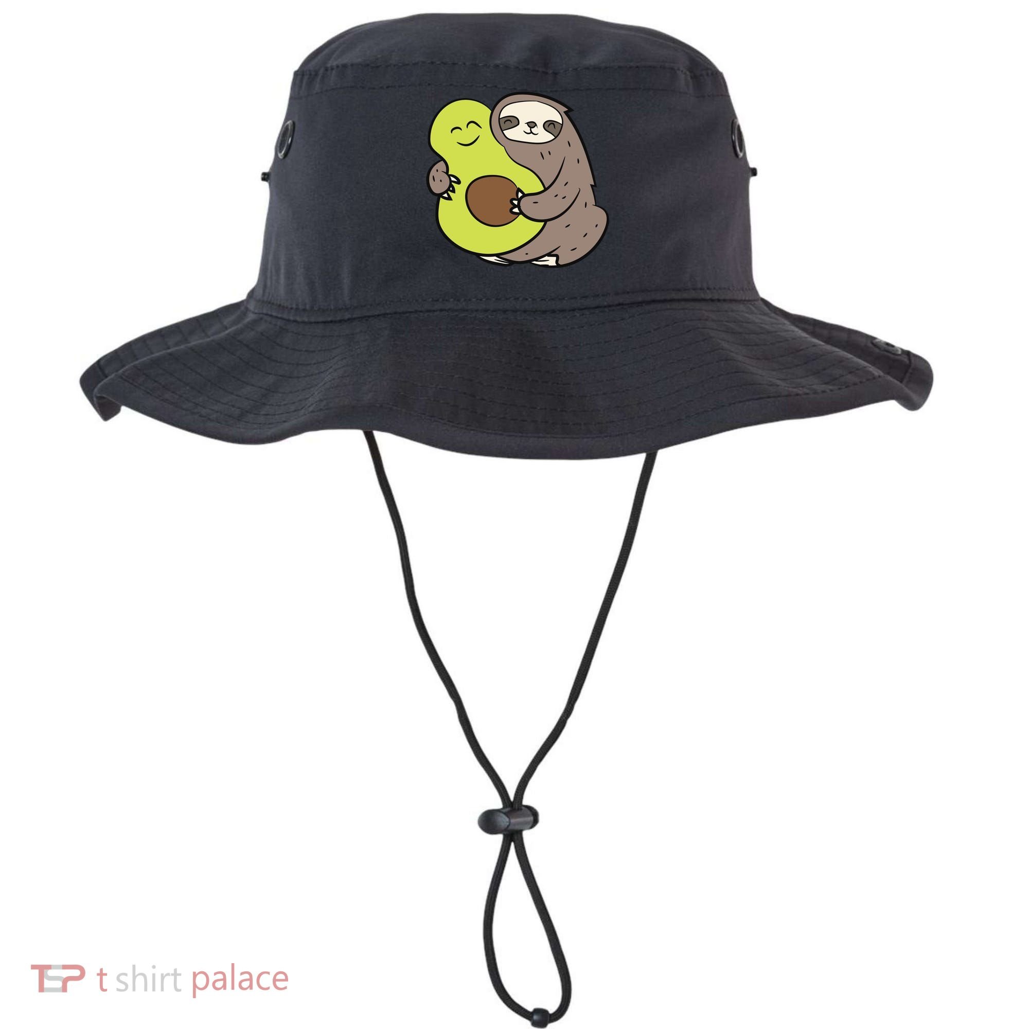 Cute Sloth With Avocado Vegan Cute Sloth Avocado Gift Bucket Hat