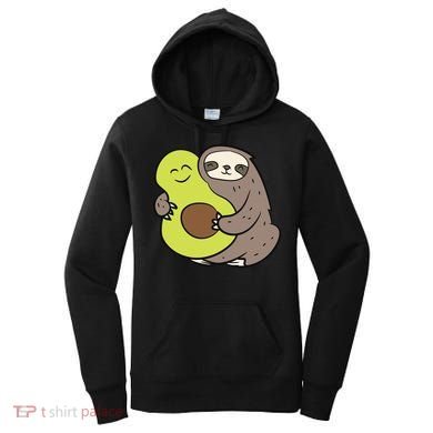Cute Sloth With Avocado Vegan Cute Sloth Avocado Gift Women's Hoodie