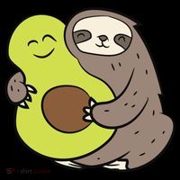Cute Sloth With Avocado Vegan Cute Sloth Avocado Gift Women's Hoodie thumb 2