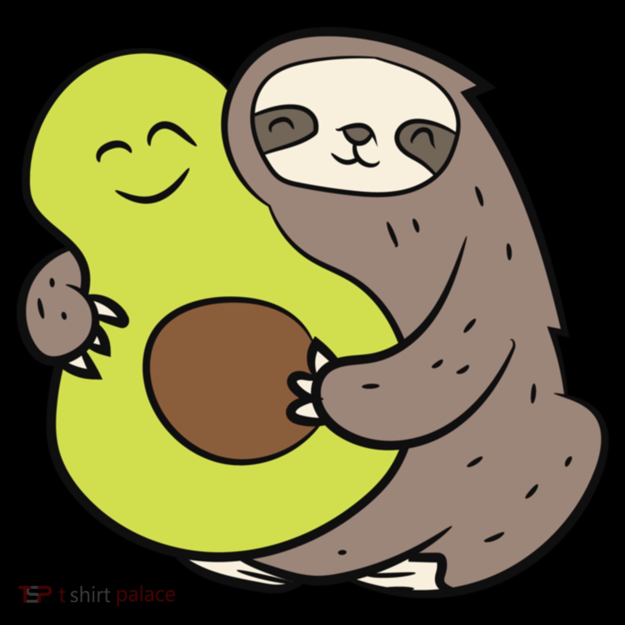 Cute Sloth With Avocado Vegan Cute Sloth Avocado Gift Women's Hoodie