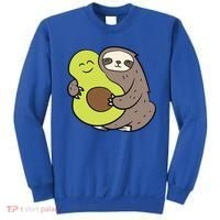 Cute Sloth With Avocado Vegan Cute Sloth Avocado Gift Sweatshirt thumb 0