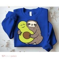 Cute Sloth With Avocado Vegan Cute Sloth Avocado Gift Sweatshirt thumb 2