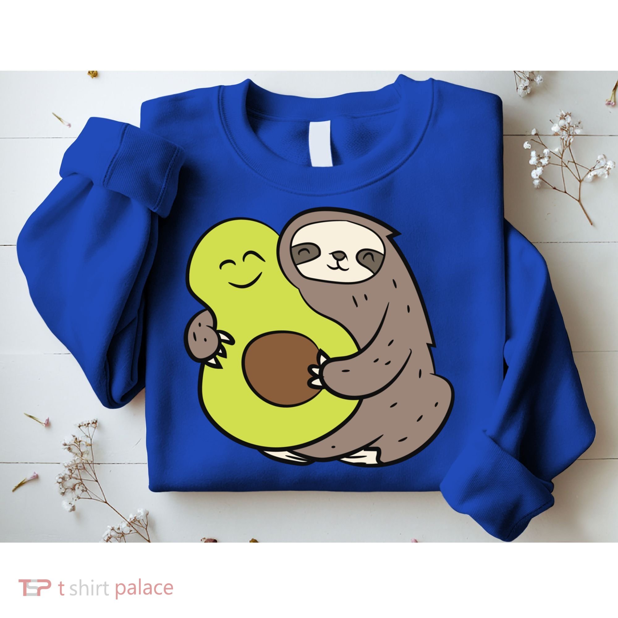 Cute Sloth With Avocado Vegan Cute Sloth Avocado Gift Sweatshirt