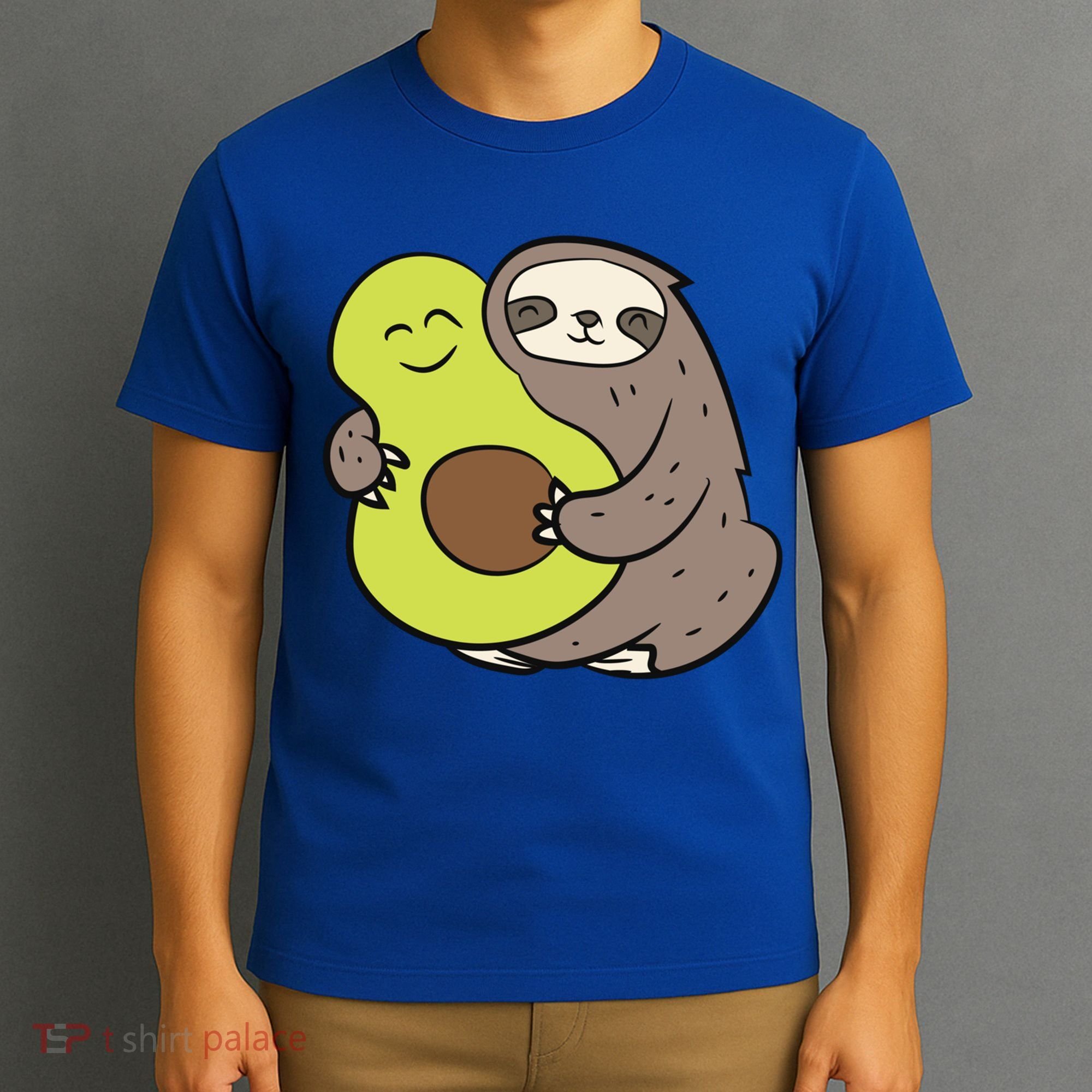 Cute Sloth With Avocado Vegan Cute Sloth Avocado Gift T-Shirt