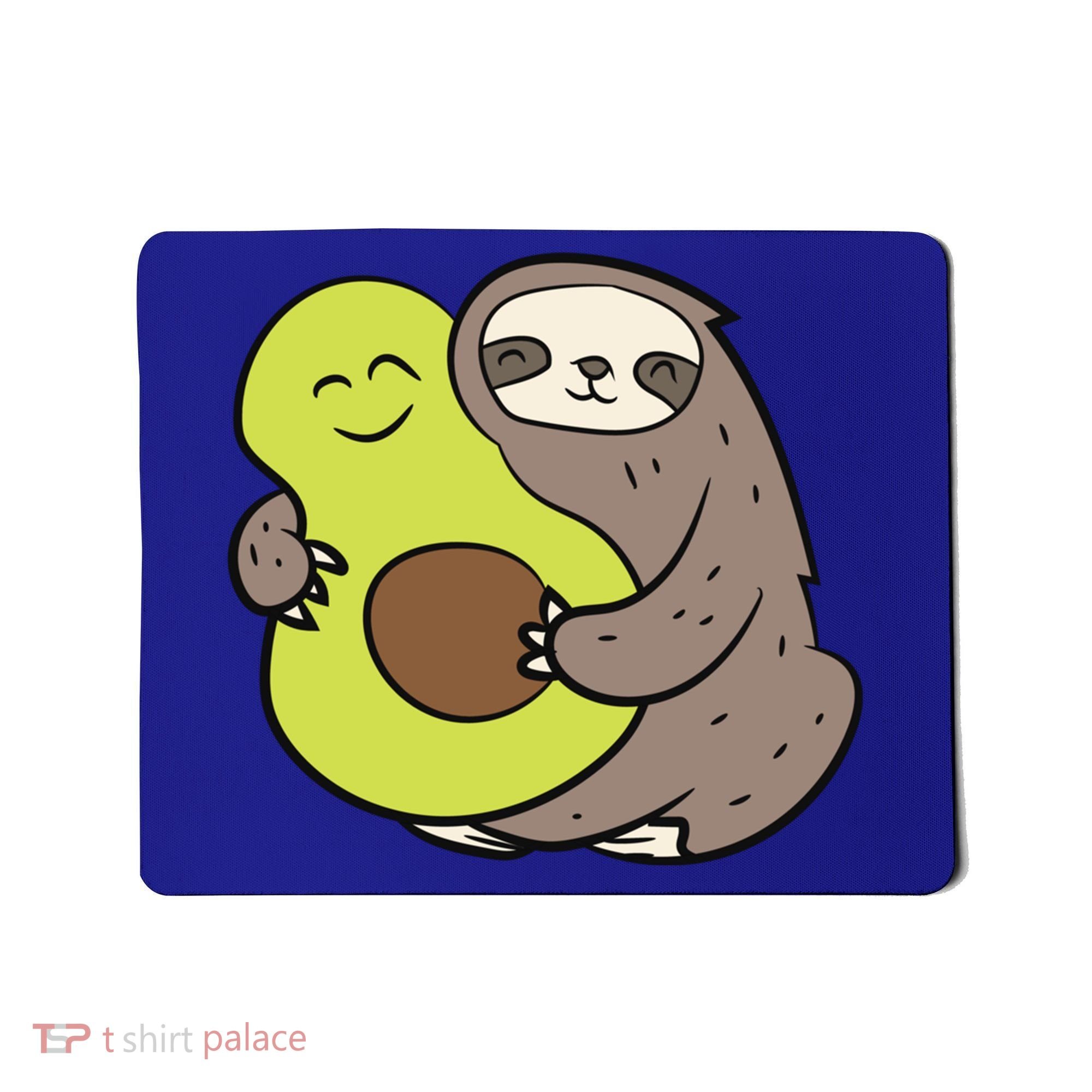 Cute Sloth With Avocado Vegan Cute Sloth Avocado Gift Mousepad
