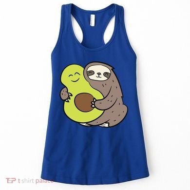 Cute Sloth With Avocado Vegan Cute Sloth Avocado Gift Women's Tank Top