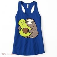 Cute Sloth With Avocado Vegan Cute Sloth Avocado Gift Women's Tank Top thumb 0