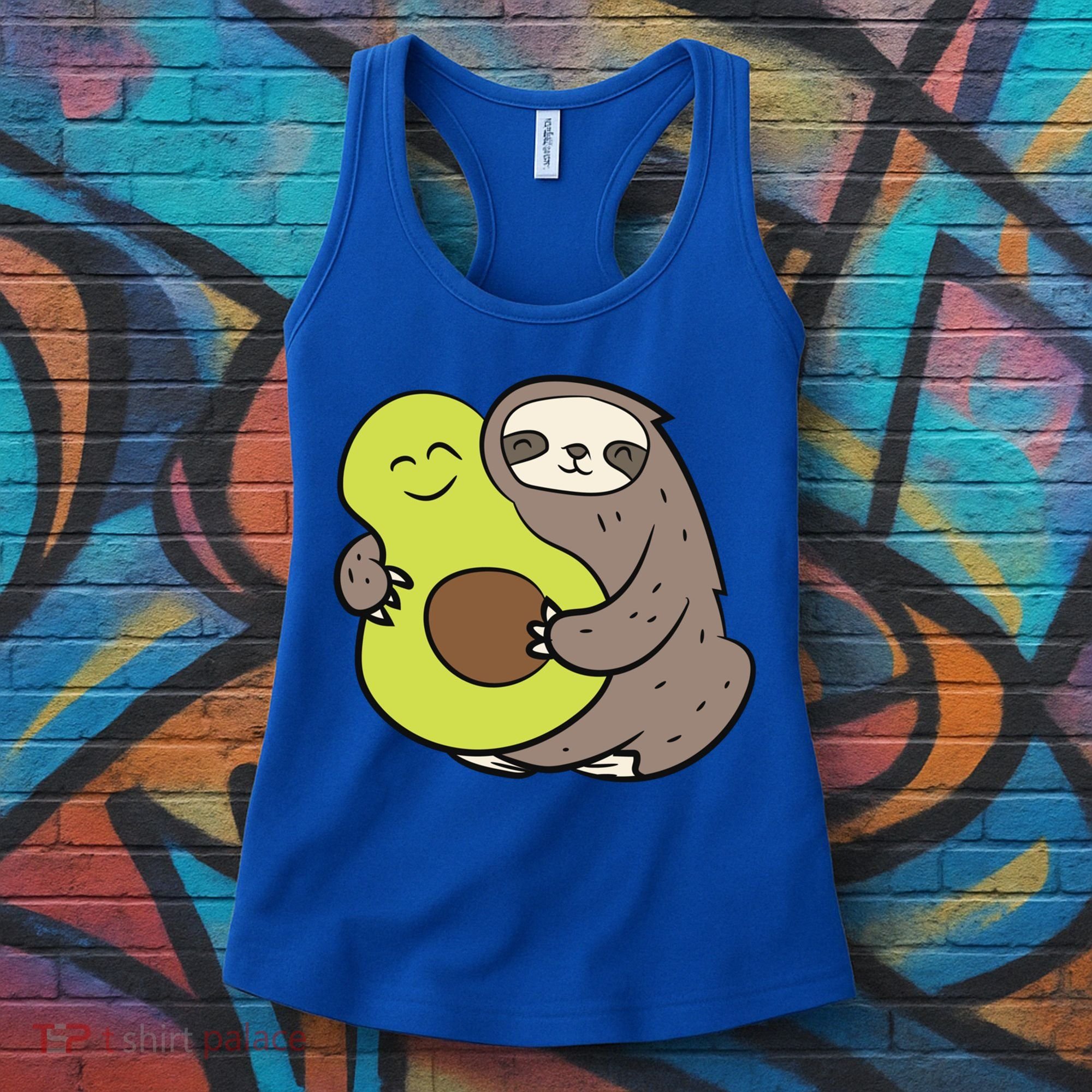 Cute Sloth With Avocado Vegan Cute Sloth Avocado Gift Women's Tank Top