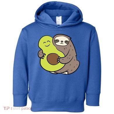Cute Sloth With Avocado Vegan Cute Sloth Avocado Gift Toddler Hoodie