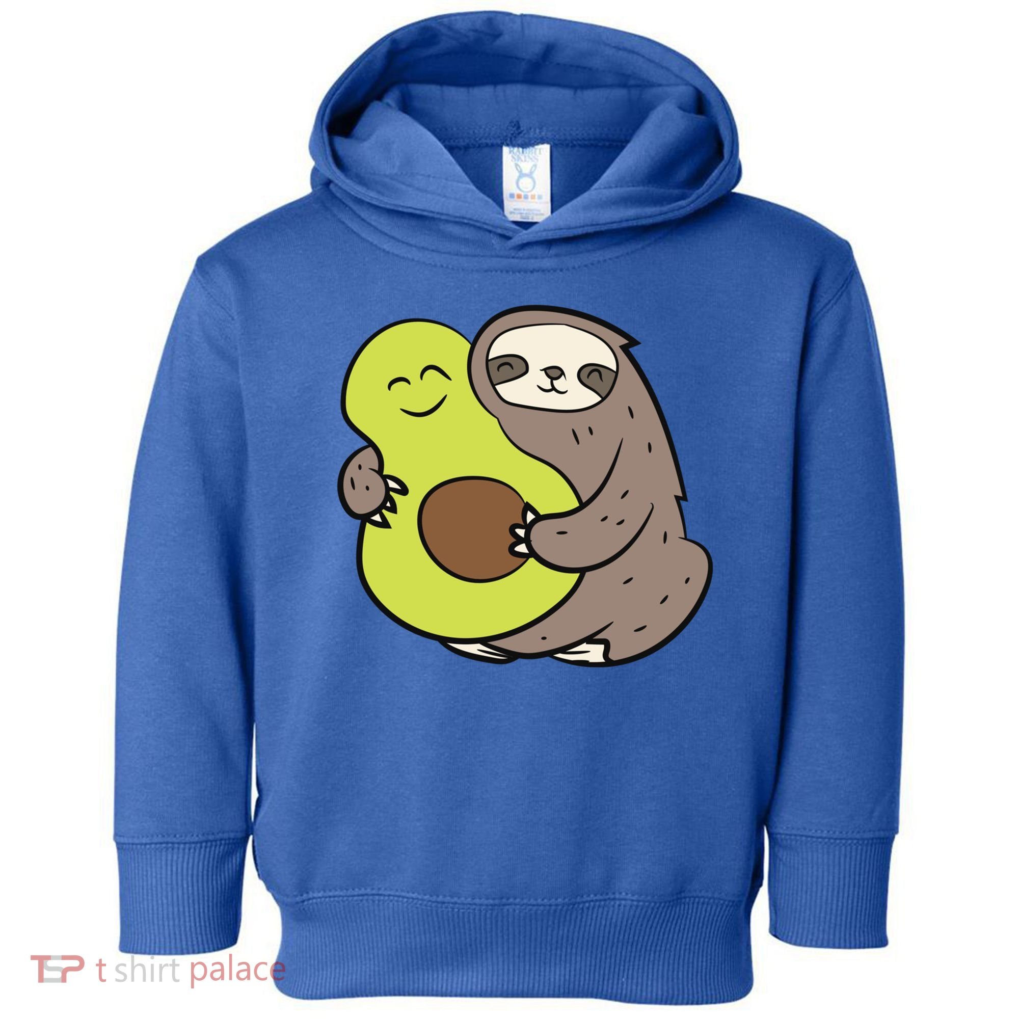 Cute Sloth With Avocado Vegan Cute Sloth Avocado Gift Toddler Hoodie