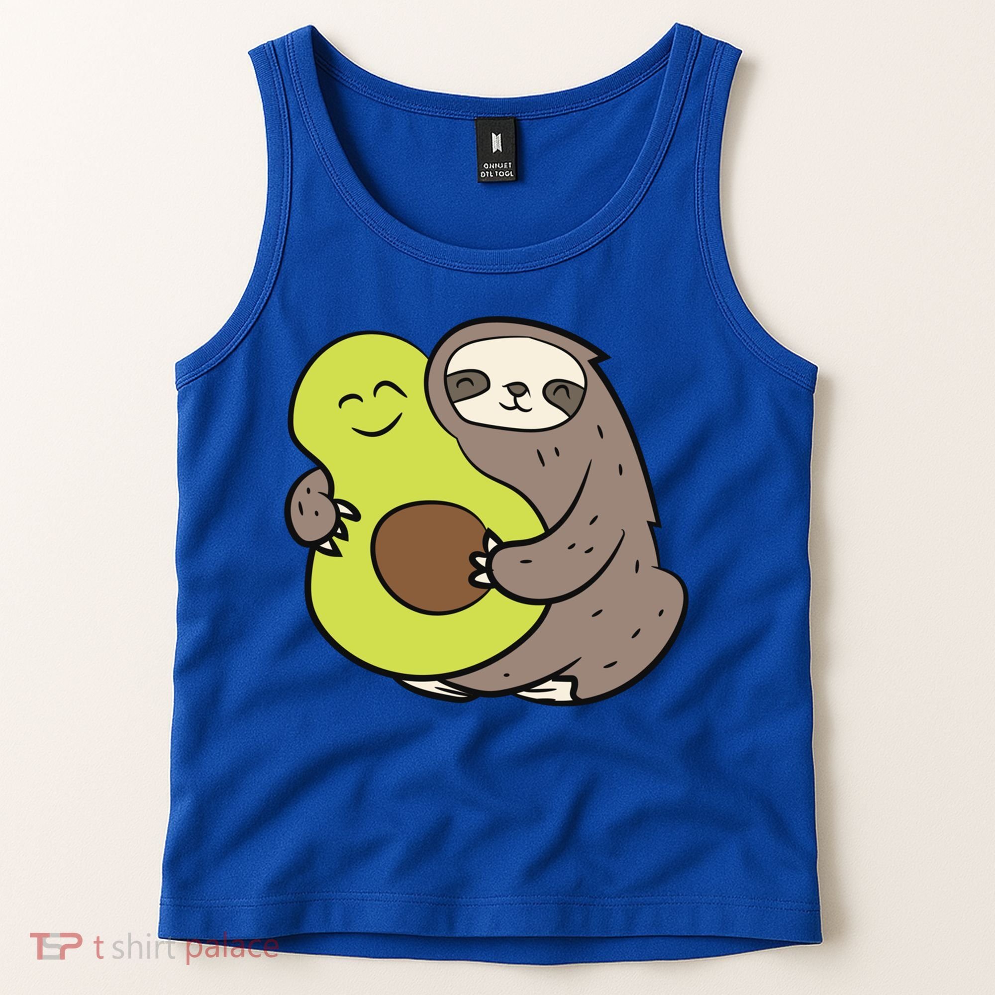 Cute Sloth With Avocado Vegan Cute Sloth Avocado Gift Tank Top