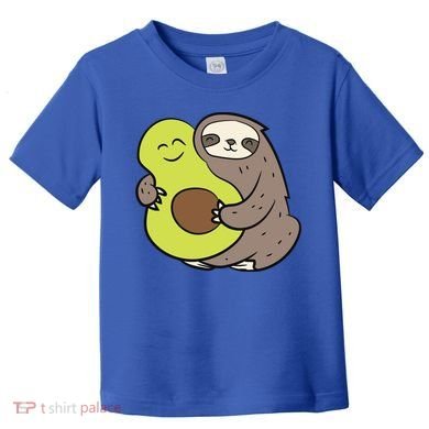 Cute Sloth With Avocado Vegan Cute Sloth Avocado Gift Toddler T-Shirt