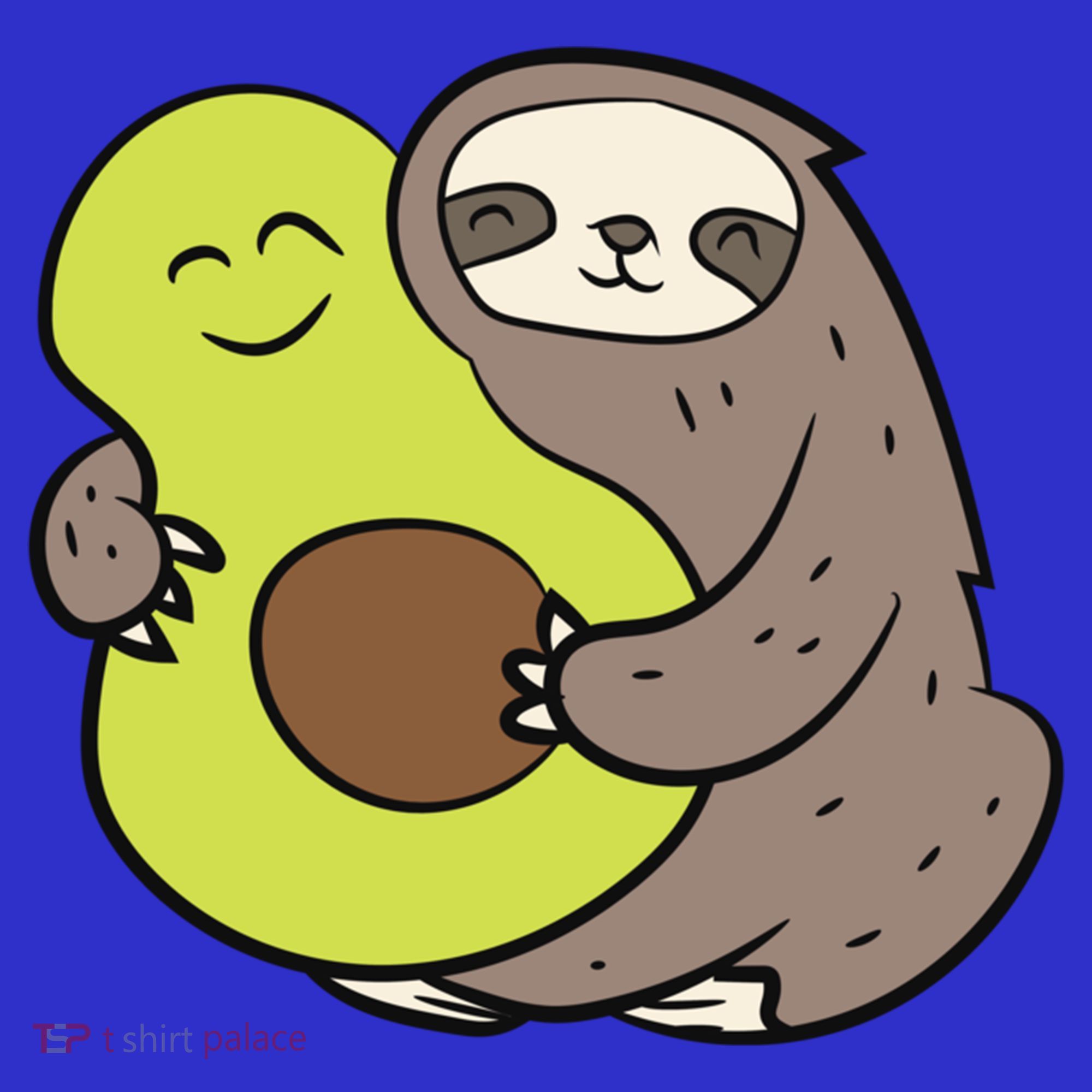 Cute Sloth With Avocado Vegan Cute Sloth Avocado Gift Women's Long Sleeve Shirt