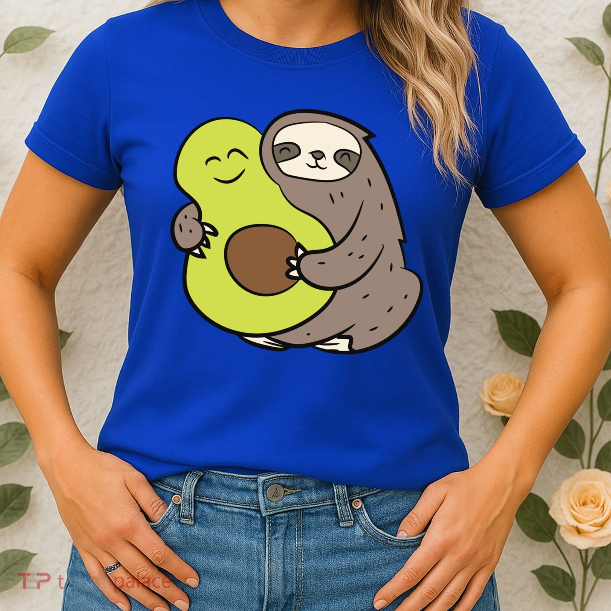 Cute Sloth With Avocado Vegan Cute Sloth Avocado Gift Women's T-Shirt