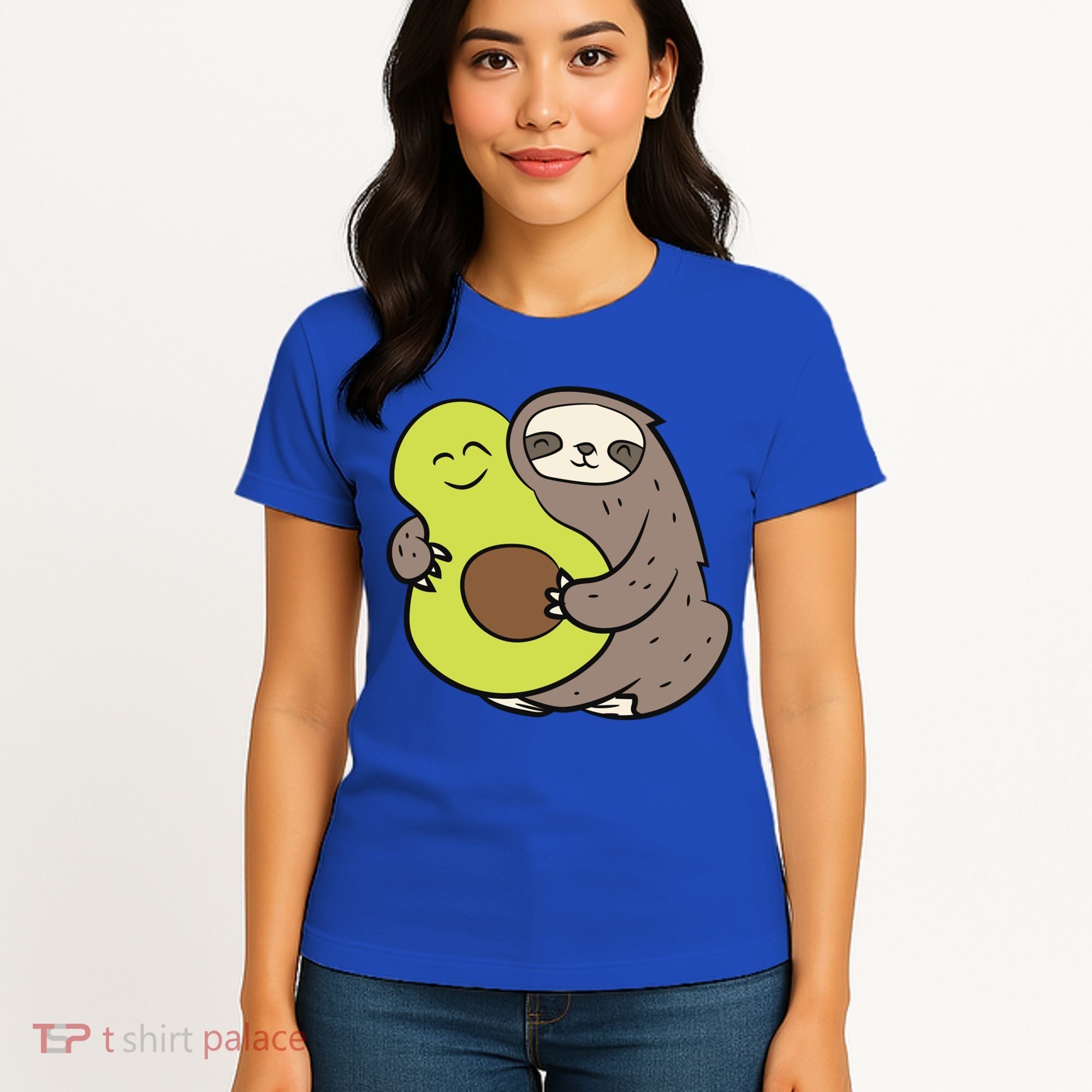 Cute Sloth With Avocado Vegan Cute Sloth Avocado Gift Women's T-Shirt