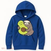 Cute Sloth With Avocado Vegan Cute Sloth Avocado Gift Kids Hoodie thumb 0