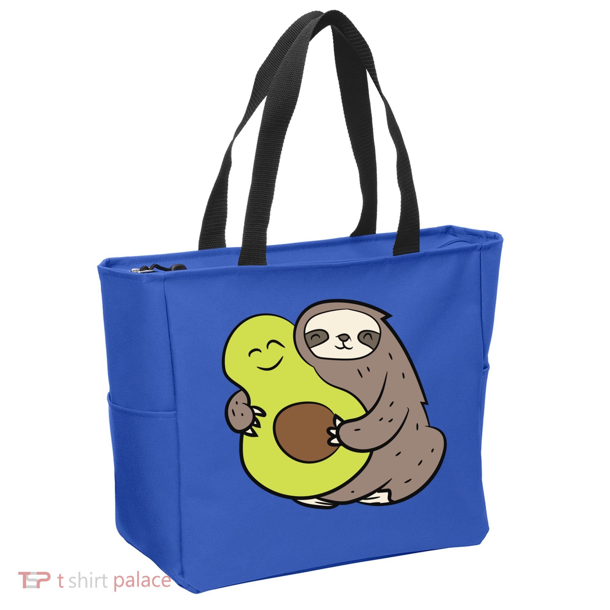Cute Sloth With Avocado Vegan Cute Sloth Avocado Gift Tote Bag