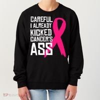 Careful Survivor Warrior Funny Breast Cancer Awareness Great Gift Women's Sweatshirt thumb 0