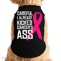Careful Survivor Warrior Funny Breast Cancer Awareness Great Gift Doggie Tank thumb 0