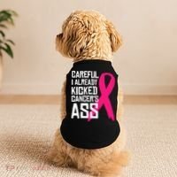 Careful Survivor Warrior Funny Breast Cancer Awareness Great Gift Doggie Tank thumb 2