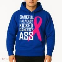 Careful Survivor Warrior Funny Breast Cancer Awareness Great Gift Hoodie thumb 2