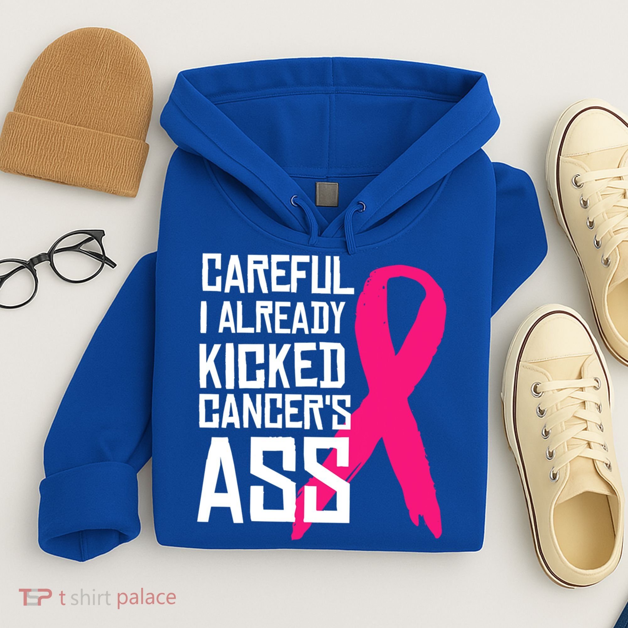 Careful Survivor Warrior Funny Breast Cancer Awareness Great Gift Hoodie