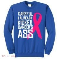 Careful Survivor Warrior Funny Breast Cancer Awareness Great Gift Sweatshirt thumb 0