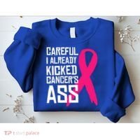 Careful Survivor Warrior Funny Breast Cancer Awareness Great Gift Sweatshirt thumb 2