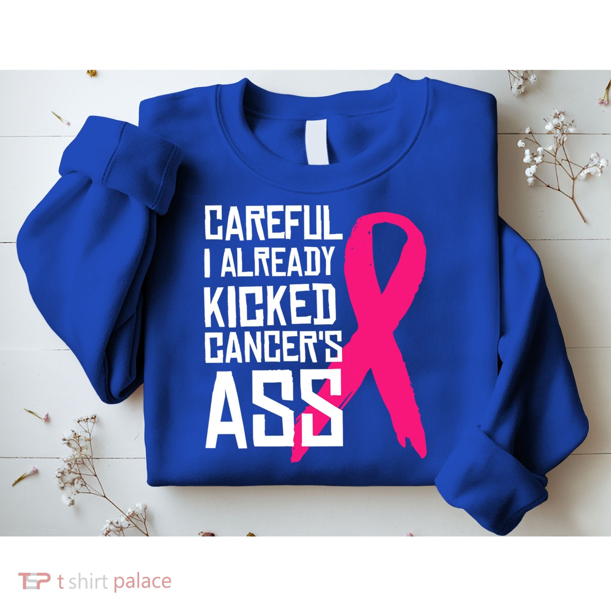 Careful Survivor Warrior Funny Breast Cancer Awareness Great Gift Sweatshirt