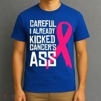 Careful Survivor Warrior Funny Breast Cancer Awareness Great Gift T-Shirt thumb 3