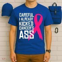 Careful Survivor Warrior Funny Breast Cancer Awareness Great Gift T-Shirt thumb 6