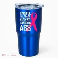Careful Survivor Warrior Funny Breast Cancer Awareness Great Gift Tumbler thumb 0